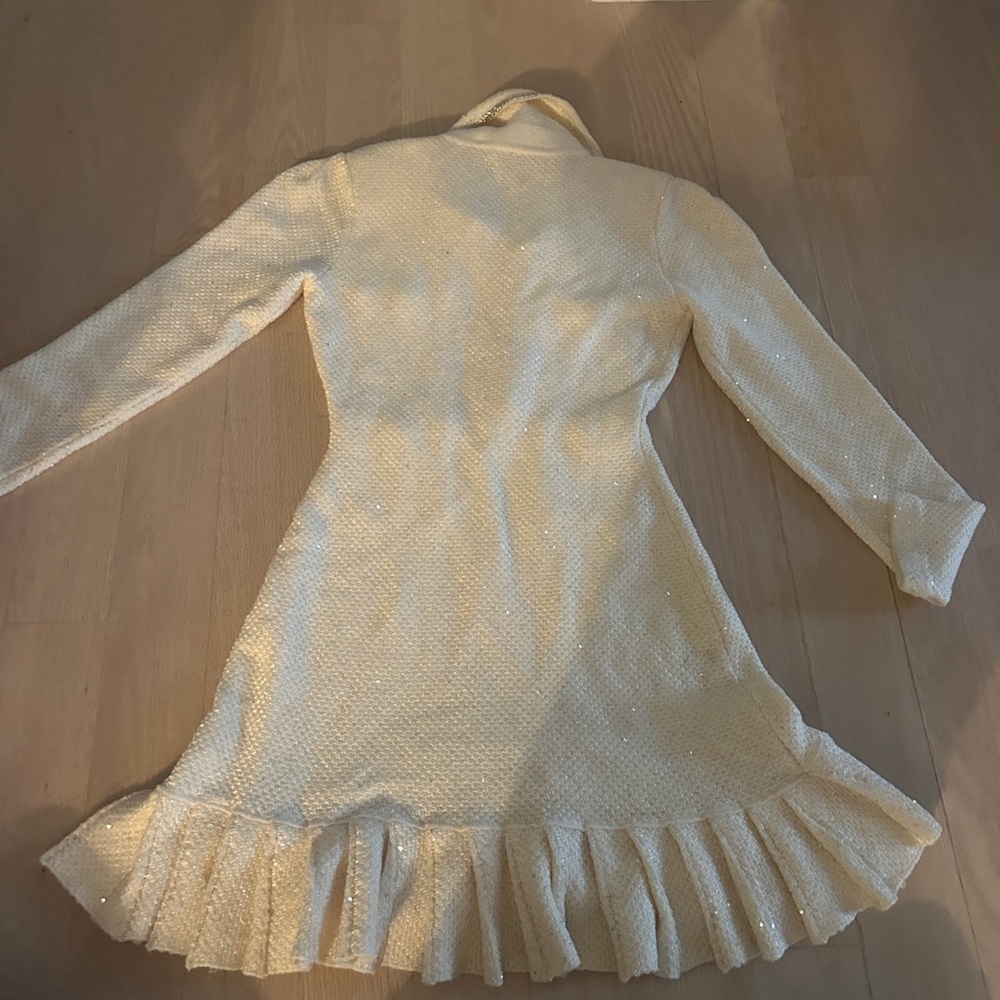 XS Sierra Darien Ivory Knit Textured Dress - Picture 2 of 7